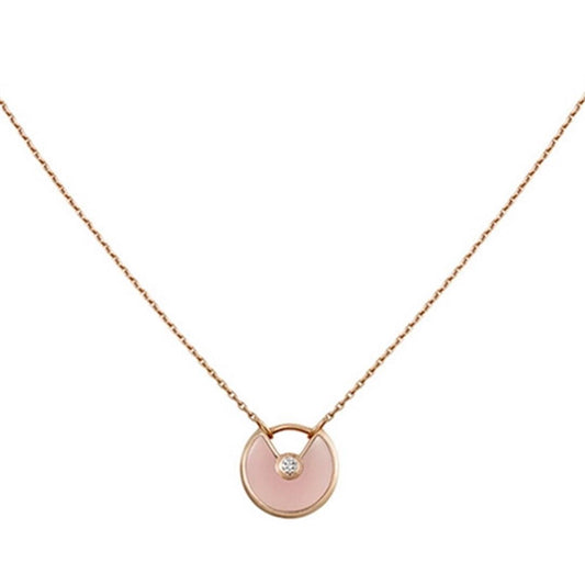 ¡®Aura Jewels¡¯AMULETTE ROSE GOLD PINK MOP NECKLACE