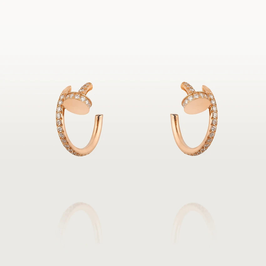 ¡®Aura Jewels¡¯JUSTE EARRINGS 12.75MM PINK GOLD DIAMOND