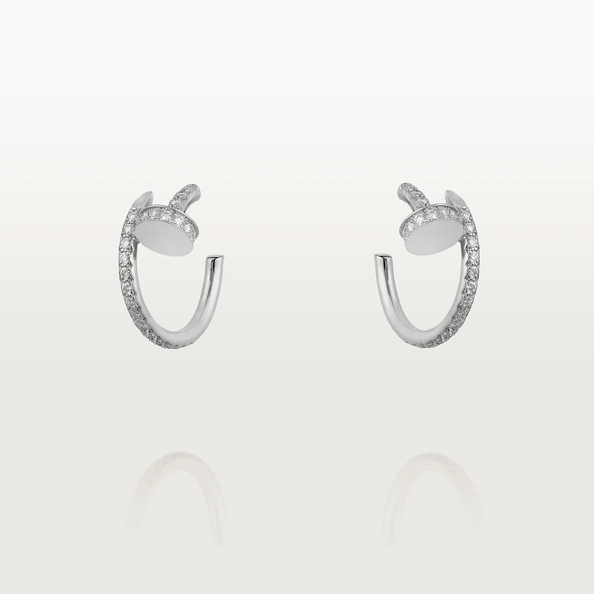 ¡®Aura Jewels¡¯JUSTE EARRINGS 12.75MM SILVER DIAMOND