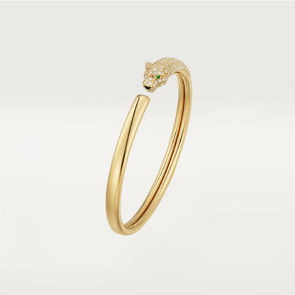 ¡®Aura Jewels¡¯PANTHERE GOLD DIAMOND OPEN BRACELET