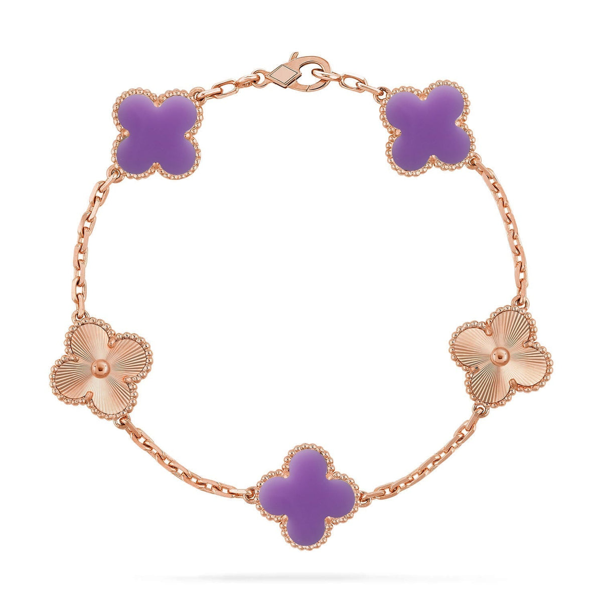 [Aura Jewels]New CLOVER 5 MOTIF LIGHT PURPLE BRACELET COLLECTION