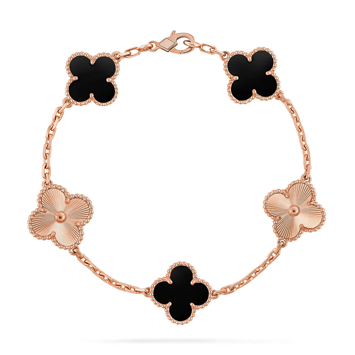 [Aura Jewels]New CLOVER 5 MOTIF ONYXS BRACELET COLLECTION