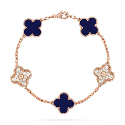 [Aura Jewels]New CLOVER 5 MOTIF LAPIS LAZULI BRACELET COLLECTION