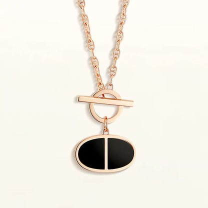 ¡®Aura Jewels¡¯CHAINE VERSO BLACK CERAMIC NECKLACE