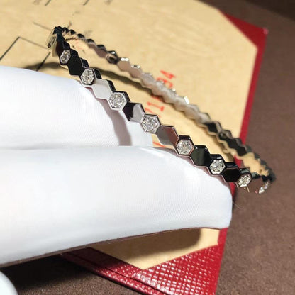 ¡®Aura Jewels¡¯BEE LOVE SILVER DIAMOND BRACELET