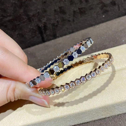 ¡®Aura Jewels¡¯BEE LOVE GOLD BRACELET FULL DIAMOND