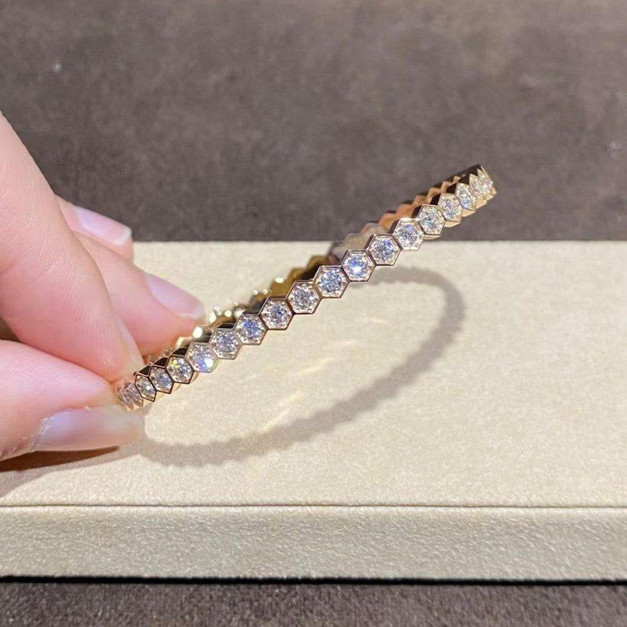 ¡®Aura Jewels¡¯BEE LOVE GOLD BRACELET FULL DIAMOND