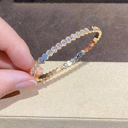¡®Aura Jewels¡¯BEE LOVE GOLD BRACELET FULL DIAMOND