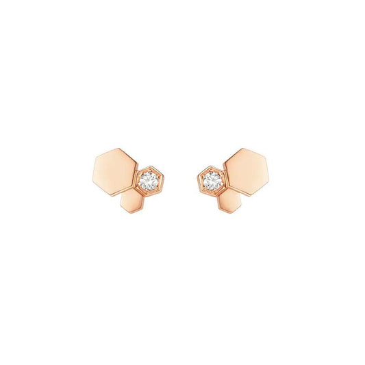 ¡®Aura Jewels¡¯BEE LOVE PINK GOLD DIAMOND EARRINGS