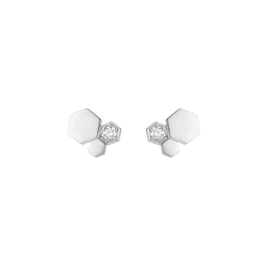 ¡®Aura Jewels¡¯BEE LOVE SILVER DIAMOND EARRINGS