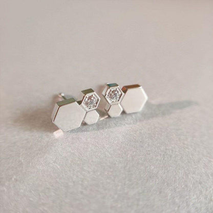 ¡®Aura Jewels¡¯BEE LOVE SILVER DIAMOND EARRINGS