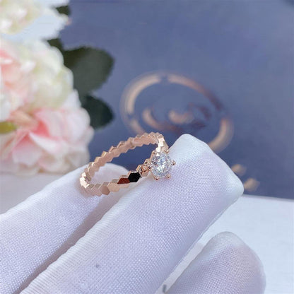 ¡®Aura Jewels¡¯BEE LOVE RING PINK GOLD 1 DIAMOND