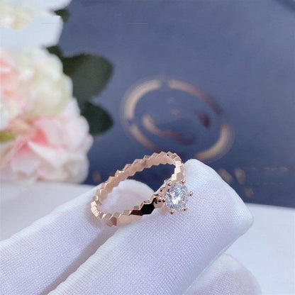 ¡®Aura Jewels¡¯BEE LOVE RING PINK GOLD 1 DIAMOND