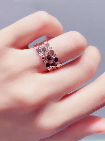 ¡®Aura Jewels¡¯BEE LOVE RING PINK GOLD DIAMOND