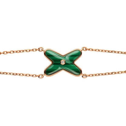 ¡®Aura Jewels¡¯JEUX BRACELET MALACHITE PINK GOLD 1 DIAMOND