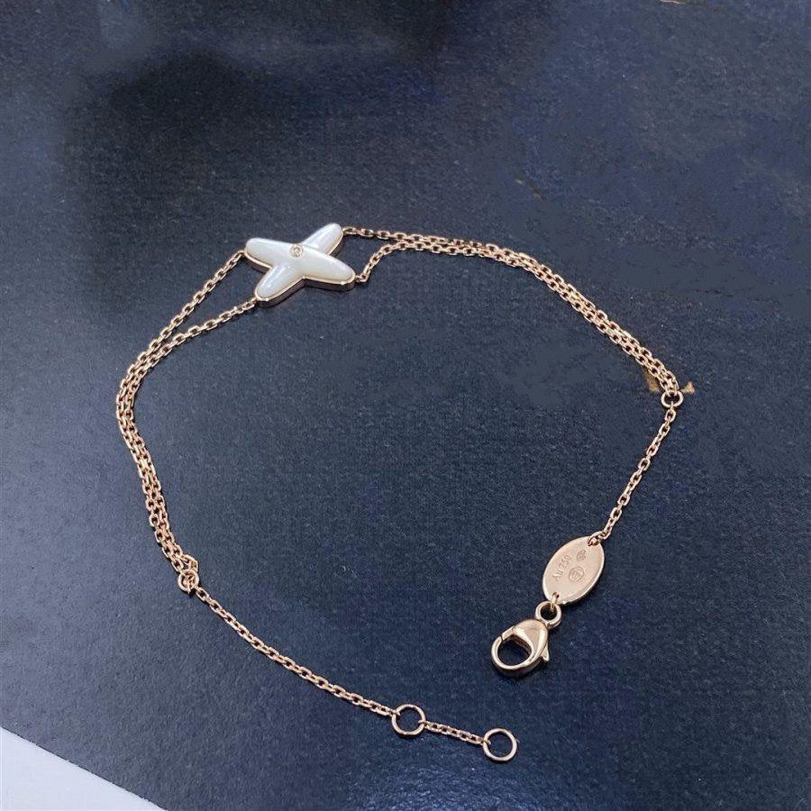 ¡®Aura Jewels¡¯JEUX BRACELET WHITE MOP PINK GOLD 1 DIAMOND