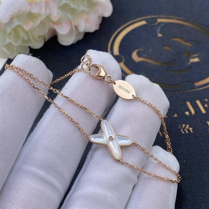 ¡®Aura Jewels¡¯JEUX BRACELET WHITE MOP PINK GOLD 1 DIAMOND