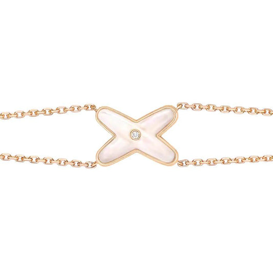 ¡®Aura Jewels¡¯JEUX BRACELET WHITE MOP PINK GOLD 1 DIAMOND