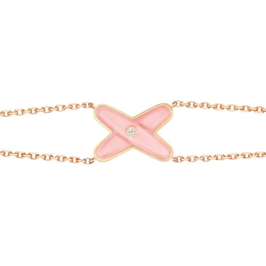 ¡®Aura Jewels¡¯JEUX BRACELET PINK MOP PINK GOLD 1 DIAMOND