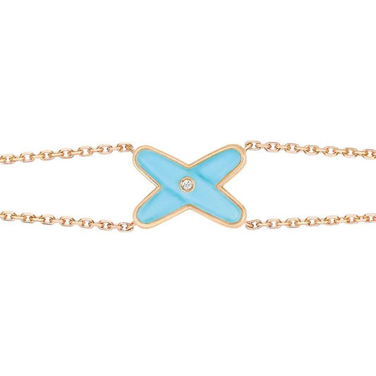 ¡®Aura Jewels¡¯JEUX BRACELET TURQUOISE PINK GOLD 1 DIAMOND
