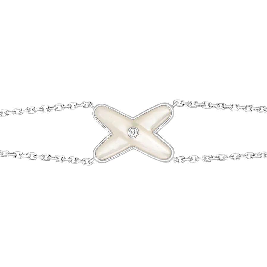 ¡®Aura Jewels¡¯JEUX BRACELET WHITE MOP SILVER 1 DIAMOND