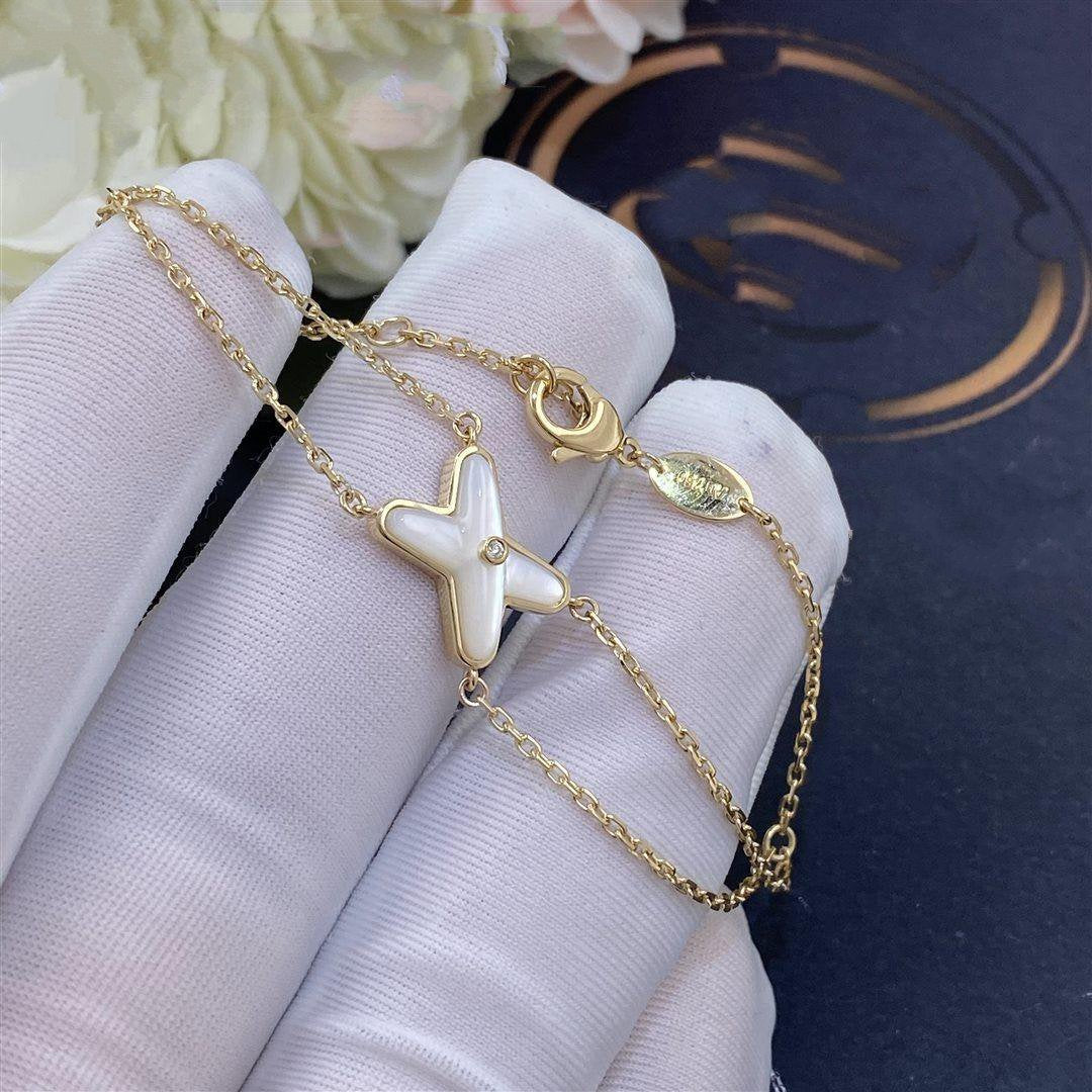 ¡®Aura Jewels¡¯JEUX BRACELET WHITE MOP GOLD 1 DIAMOND