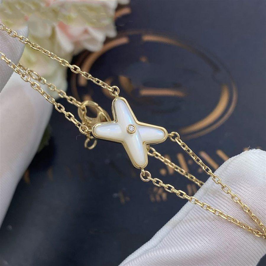 ¡®Aura Jewels¡¯JEUX BRACELET WHITE MOP GOLD 1 DIAMOND