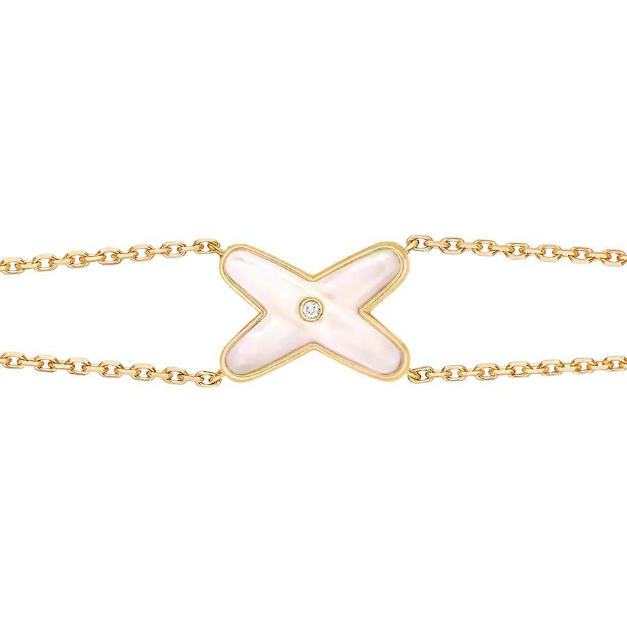 ¡®Aura Jewels¡¯JEUX BRACELET WHITE MOP GOLD 1 DIAMOND
