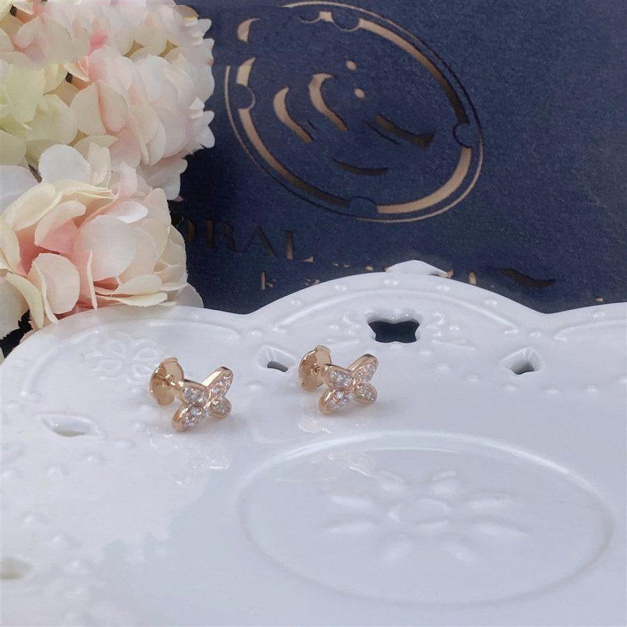 ¡®Aura Jewels¡¯JEUX DE PINK GOLD DIAMOND EARRINGS