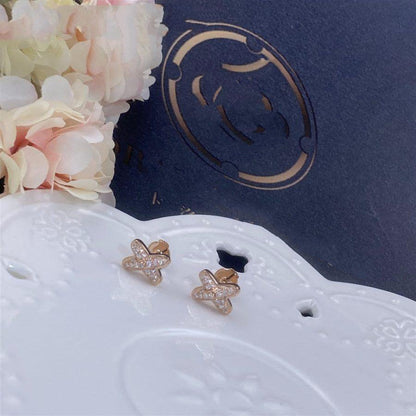 ¡®Aura Jewels¡¯JEUX DE PINK GOLD DIAMOND EARRINGS