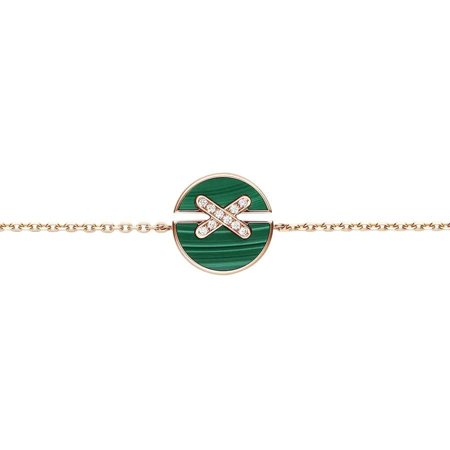 ¡®Aura Jewels¡¯JEUX DE BRACELET MALACHITE PINK GOLD DIAMONDS