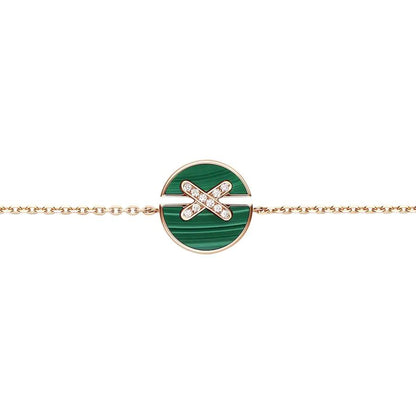 ¡®Aura Jewels¡¯JEUX DE BRACELET MALACHITE PINK GOLD DIAMONDS