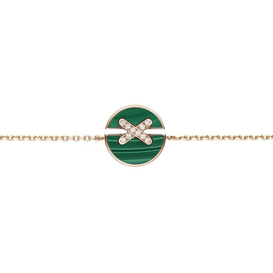 ¡®Aura Jewels¡¯JEUX DE BRACELET MALACHITE PINK GOLD DIAMONDS