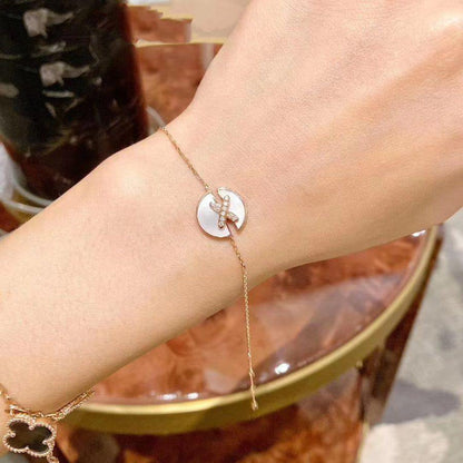 ¡®Aura Jewels¡¯JEUX DE BRACELET MOP PINK GOLD DIAMONDS