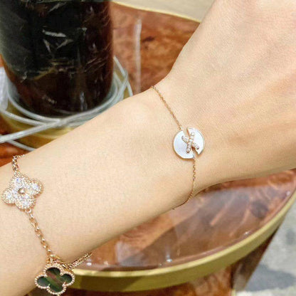 ¡®Aura Jewels¡¯JEUX DE BRACELET MOP PINK GOLD DIAMONDS