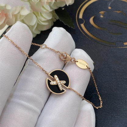 ¡®Aura Jewels¡¯JEUX DE BRACELET ONYX PINK GOLD DIAMOND