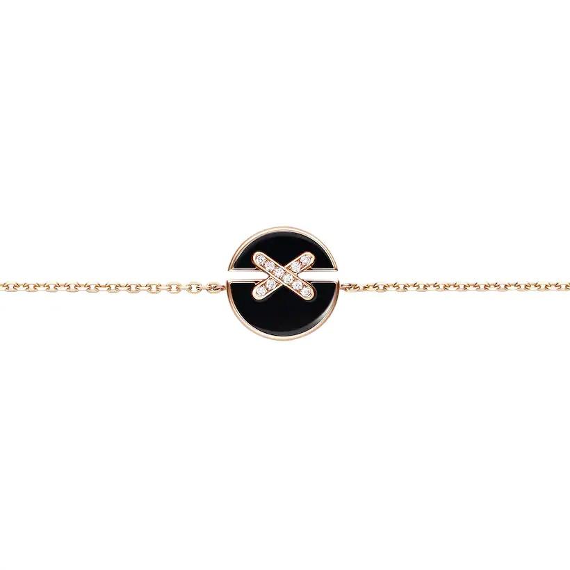 ¡®Aura Jewels¡¯JEUX DE BRACELET ONYX PINK GOLD DIAMOND