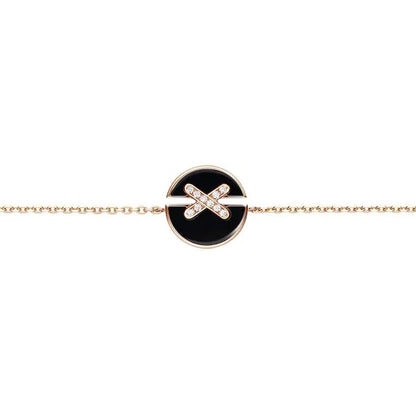 ¡®Aura Jewels¡¯JEUX DE BRACELET ONYX PINK GOLD DIAMOND