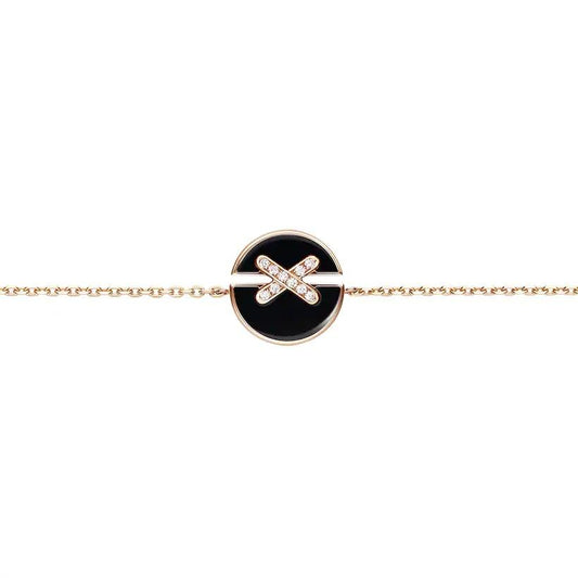¡®Aura Jewels¡¯JEUX DE BRACELET ONYX PINK GOLD DIAMOND