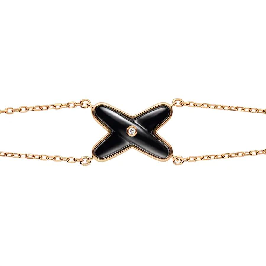 ¡®Aura Jewels¡¯JEUX BRACELET ONYX PINK GOLD 1 DIAMOND