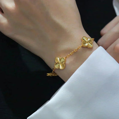 [Aura Jewels]New  CLOVER 5 MOTIF LASER BRACELET COLLECTION