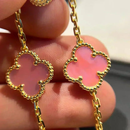 [Aura Jewels]New  CLOVER 5 MOTIFS  PINK MOP BRACELET COLLECTION