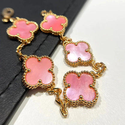 [Aura Jewels]New  CLOVER 5 MOTIFS  PINK MOP BRACELET COLLECTION