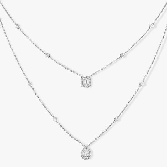 [Aura Jewels]Diamond Necklace My Twin 2 Rows