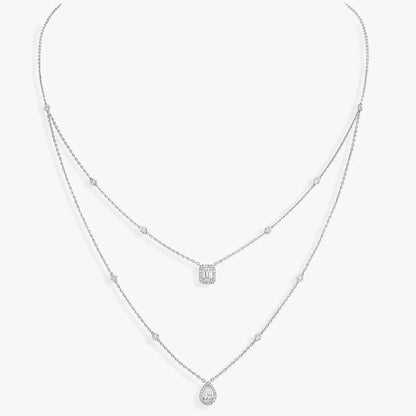 [Aura Jewels]Diamond Necklace My Twin 2 Rows
