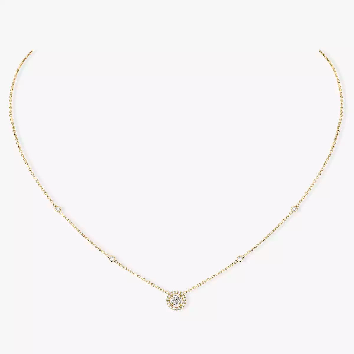 [Aura Jewels]Diamond Necklace 0,20ct Brilliant Shape Joy