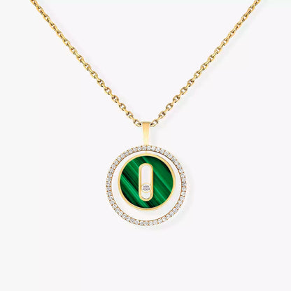 [Aura Jewels]Lucky Move Diamond Necklace in Rose Gold and White Mother-of-Pearl