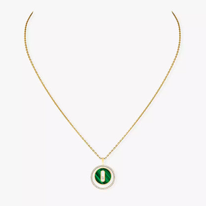 [Aura Jewels]Lucky Move Diamond Necklace in Rose Gold and White Mother-of-Pearl