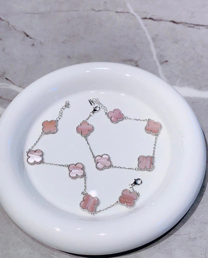 [Aura JewelsLight Pink Braided Bracelet