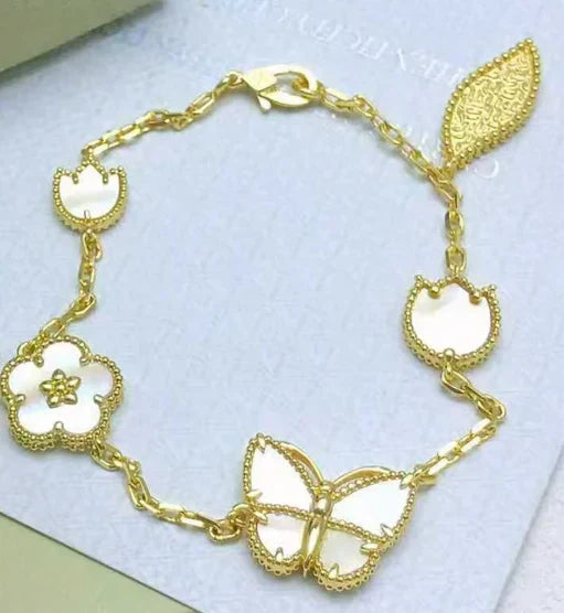 [Aura Jewels] 26 NEW CLOVER LUCKY LIGHT YELLOW AND WHITE SET